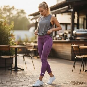 Under Armour Purple High-Rise Capri Leggings